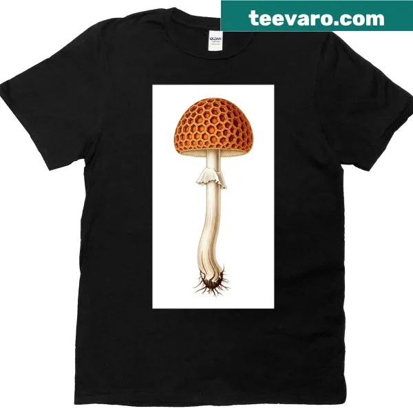 Illustration of a mycelial network on a t-shirt