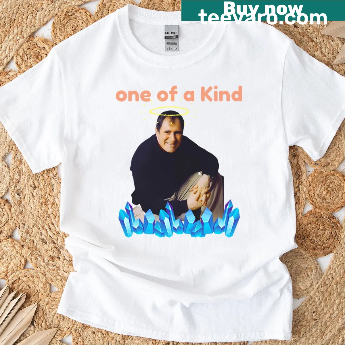 One Of A Kind T-shirt featuring an original design — on a men's t-shirt