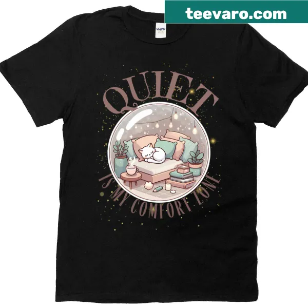 Cozy cat bubble design t-shirt with a relaxing vibe