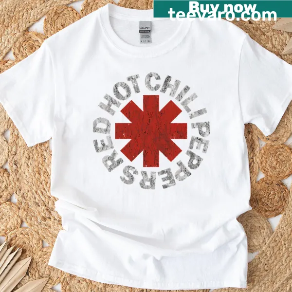 Red Hot Chili Peppers T-shirt featuring a nostalgic music design