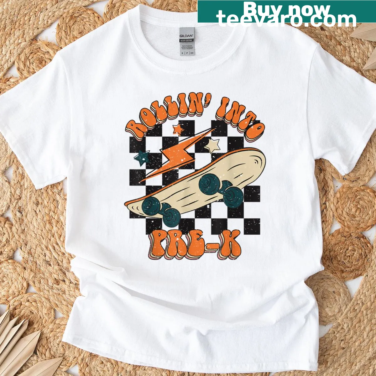 Retro groovy kids T-shirt perfect for preschoolers — on a men's t-shirt