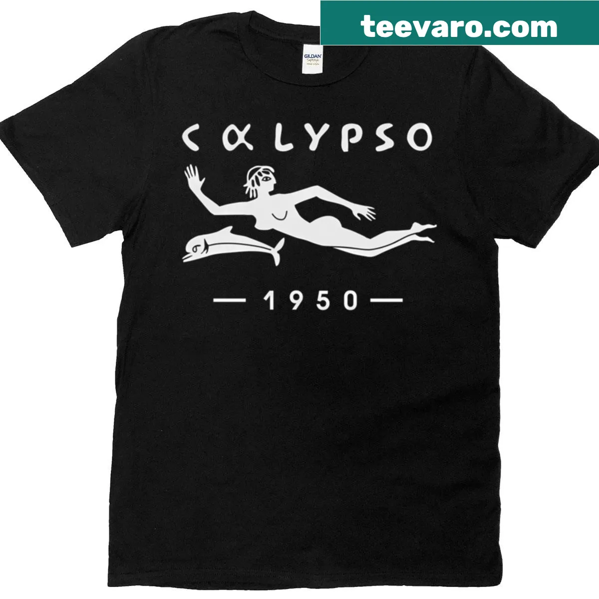 T-shirt featuring an RV design inspired by Jacques Yves Cousteau — on a men's t-shirt
