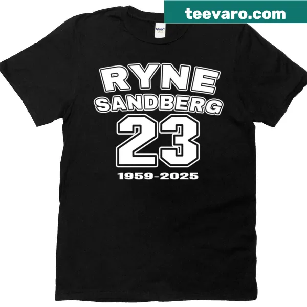 Ryne Sandberg 2 T-shirt featuring his name and jersey number.