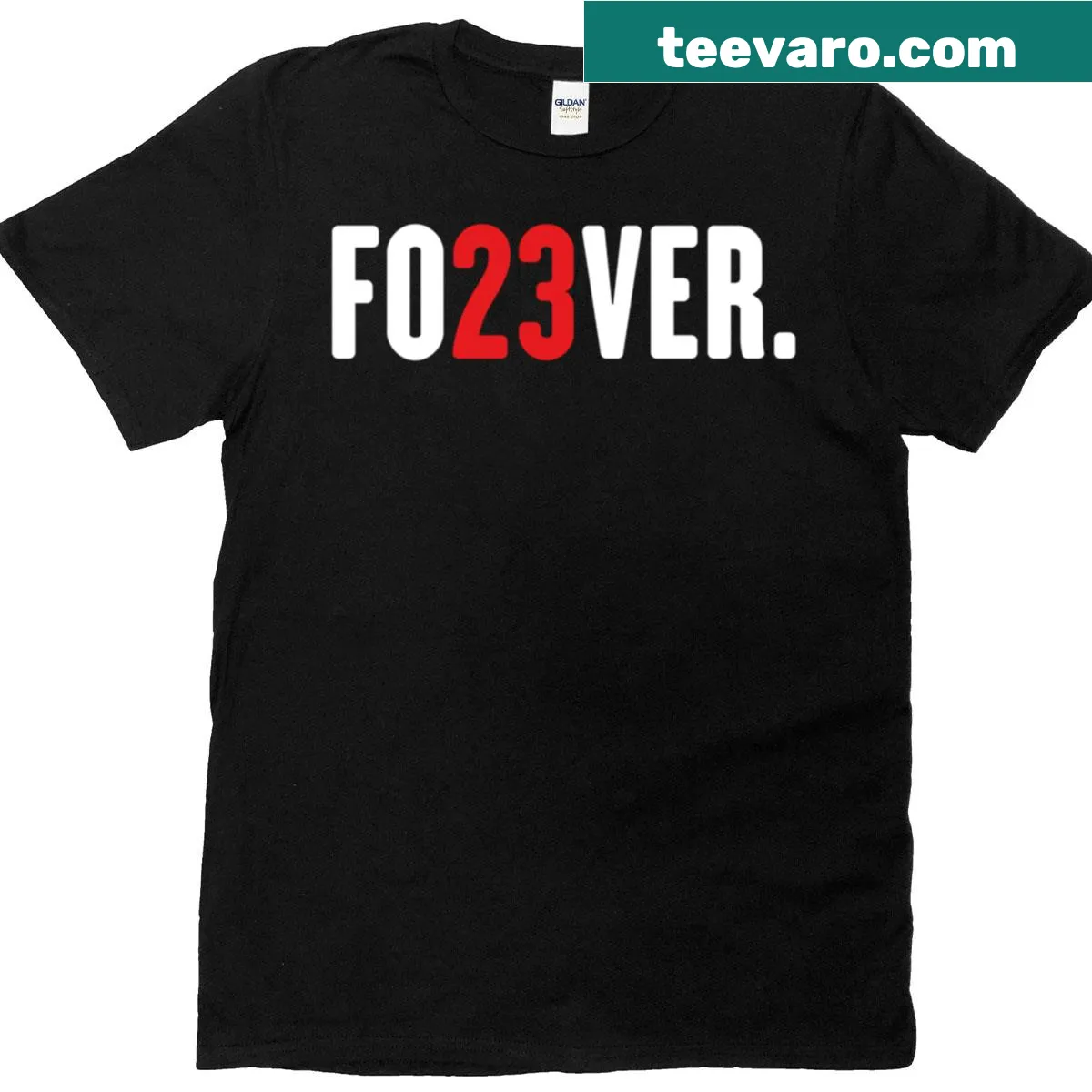 Tribute T-shirt to Ryne Sandberg featuring 'Forever 23' text. — on a men's t-shirt
