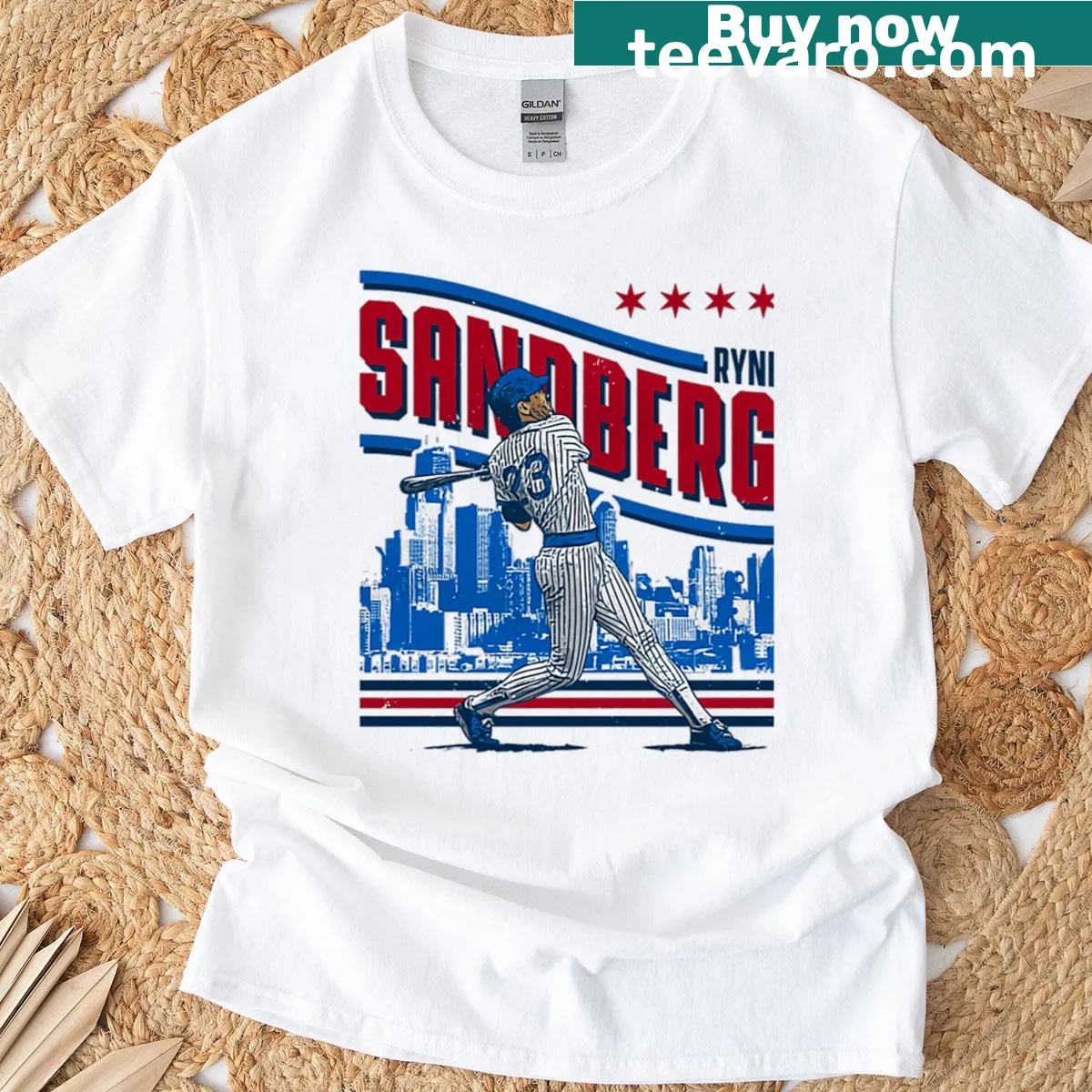 Vintage Ryne Sandberg Forever 23 T-shirt celebrating baseball legend — on a men's t-shirt
