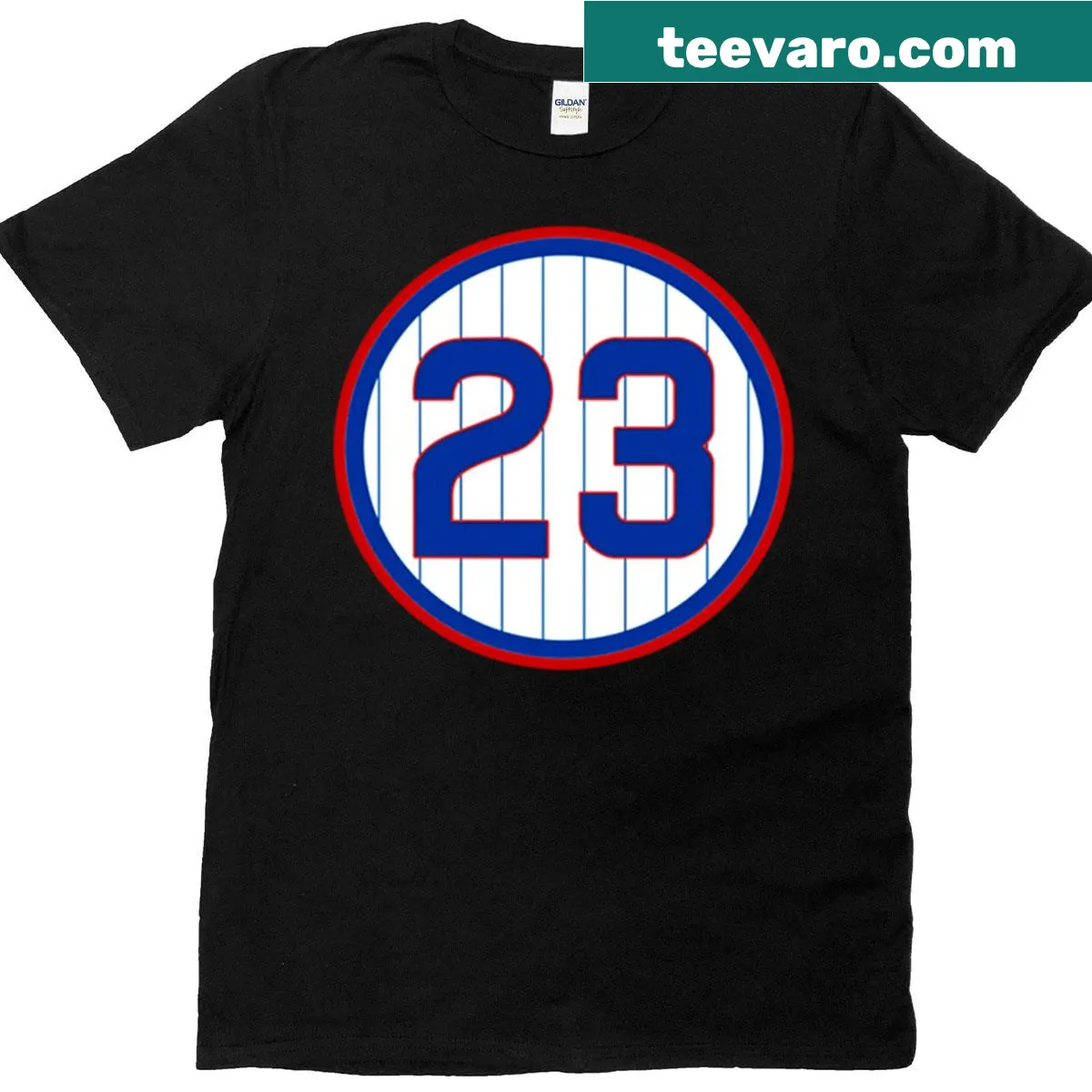 Vintage-style shirt featuring Ryne Sandberg's retired number for Chicago baseball. — on a men's t-shirt