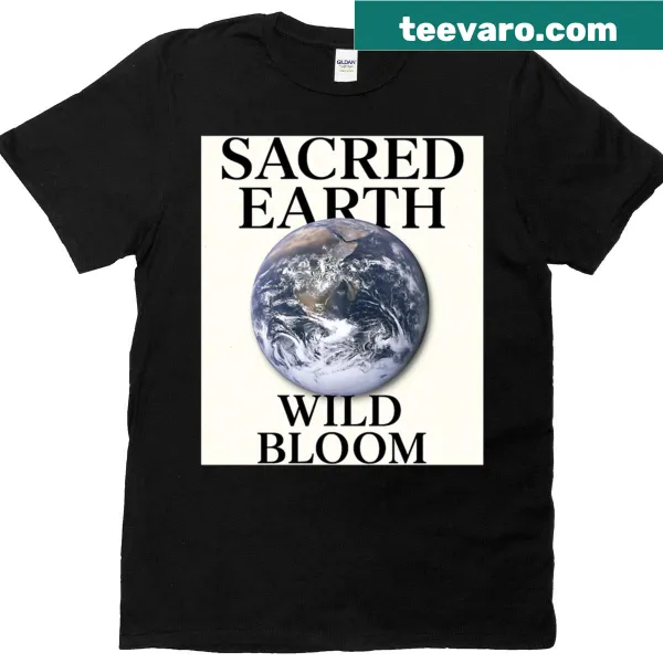 Illustration of wild blooms and earth art on a T-shirt