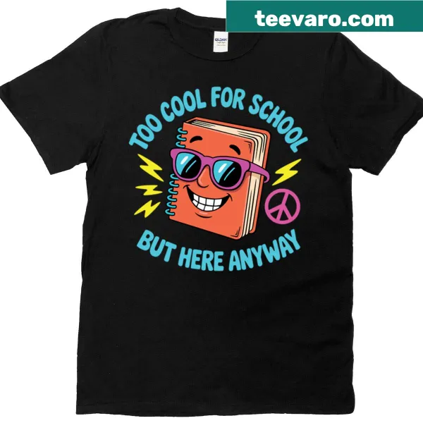 Playful typography design reflecting school days on a T-shirt.