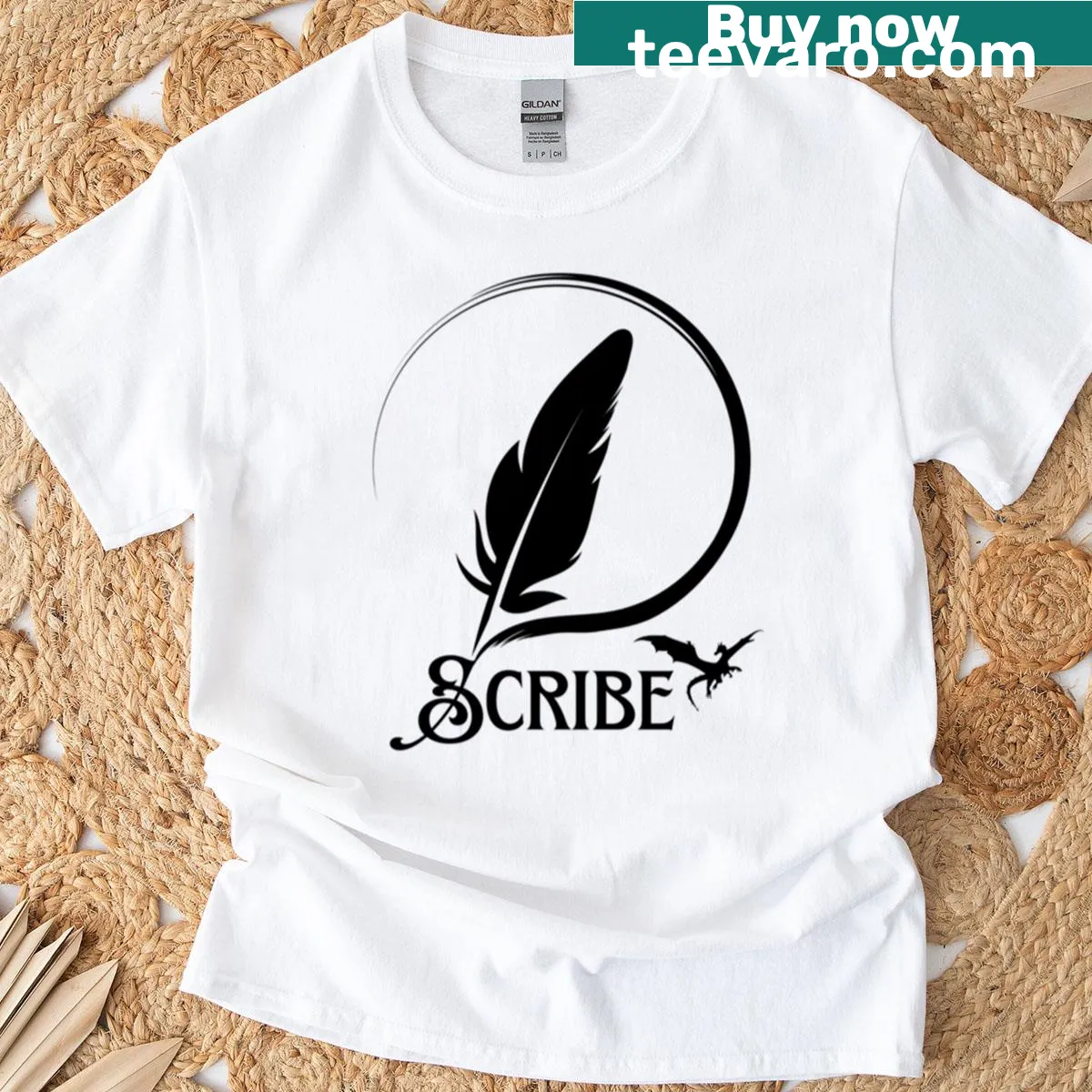 T-shirt with a bookish design inspired by Fourth Wing and Besgiath War College — on a men's t-shirt