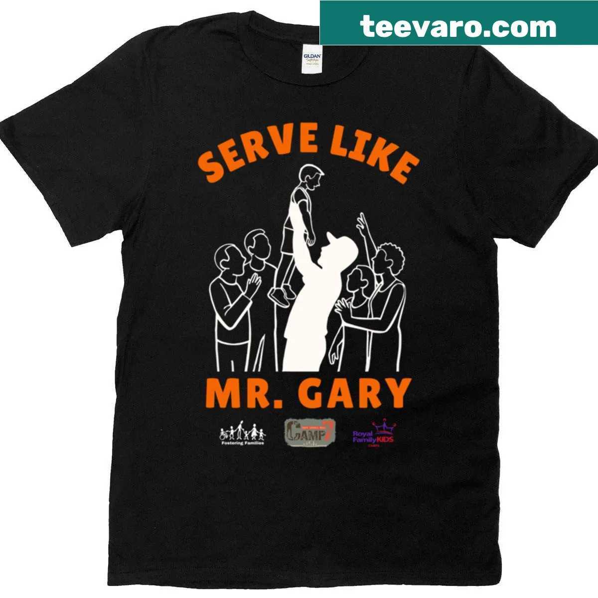 Serve Like Mr Gary T-shirt with motivational typography — on a men's t-shirt