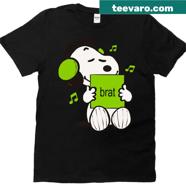 Illustration of Snoop Dogg with headphones enjoying music on T-shirt