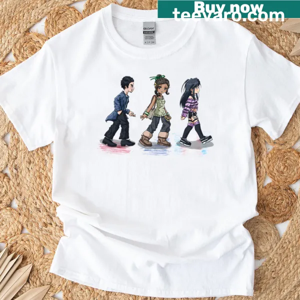 Silhouette design of intertwining patriotic elements on a t-shirt