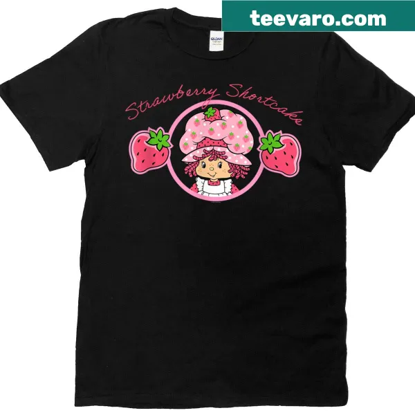 Retro t-shirt with cheerful strawberry shortcake graphic