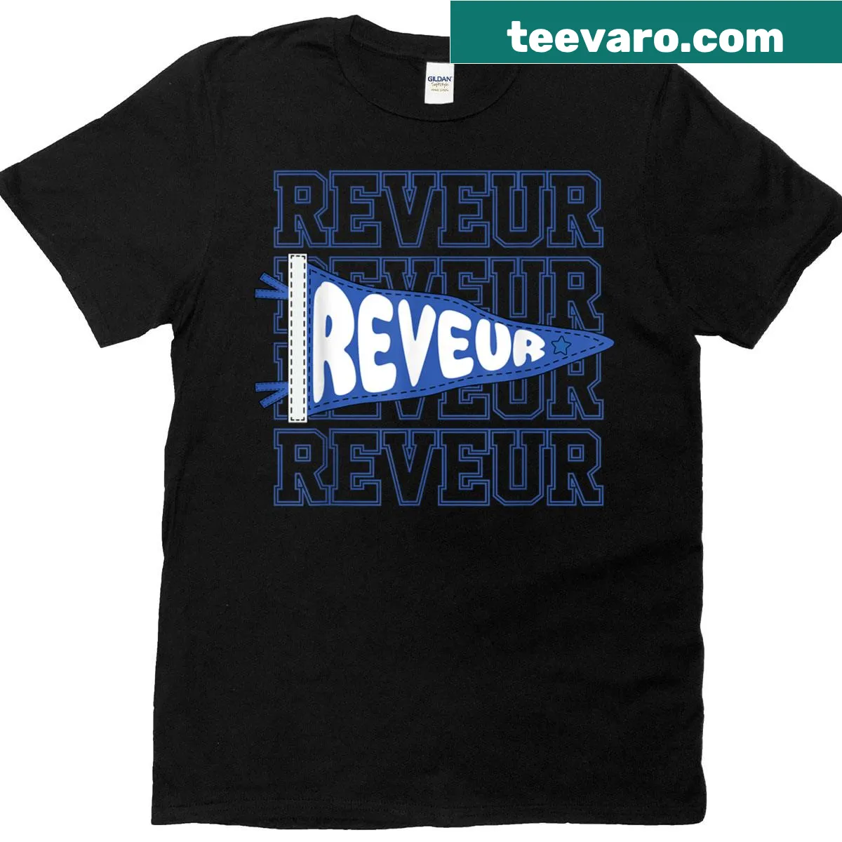 Retro school spirit T-shirt with vintage lettering — on a men's t-shirt