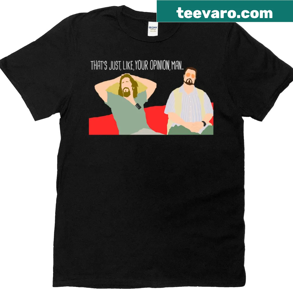 Just Your Opinion Man t-shirt featuring bold text design — on a men's t-shirt