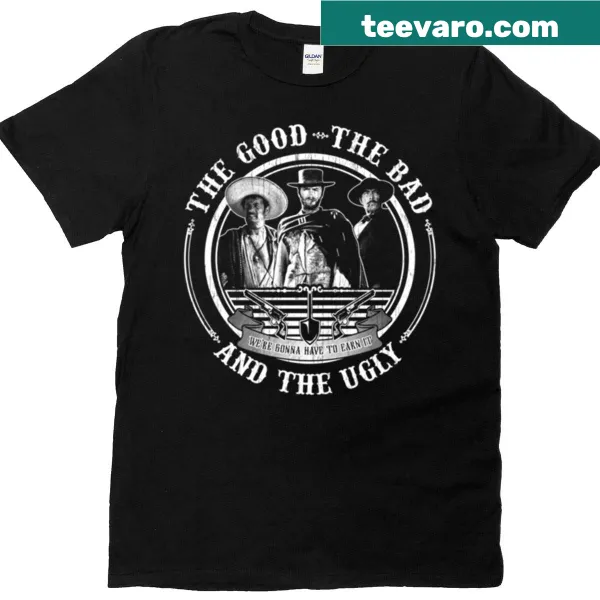 Vintage graphic t-shirt inspired by The Good, The Bad, The Ugly