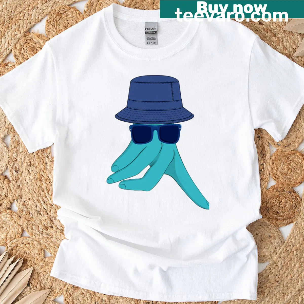 Thoughtful The Invisible Hand T-shirt featuring economic-themed text — on a men's t-shirt