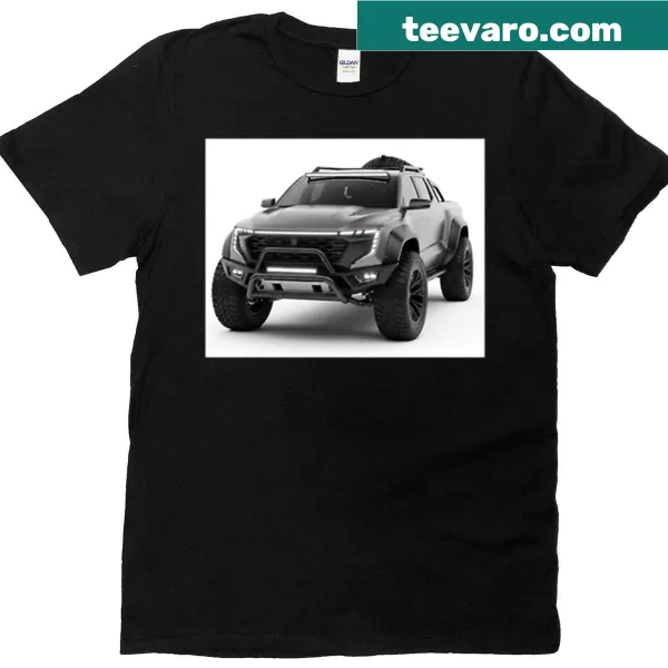 T-shirt featuring an illustration of the 'Raptor-tech Truck'.