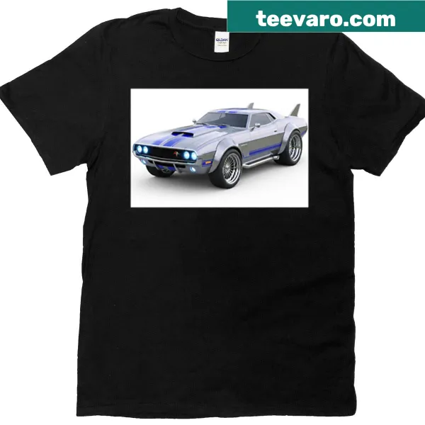 Retro-futuristic t-shirt featuring a vixen character in a sci-fi setting