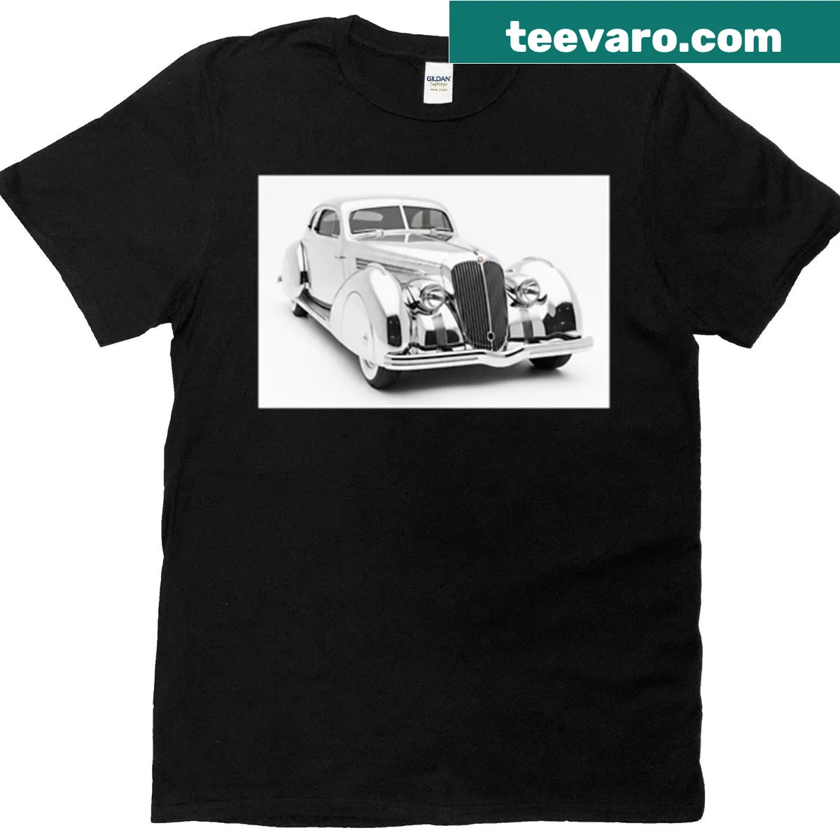 T-shirt featuring a realistic design of a Silver Streamliner train — on a men's t-shirt