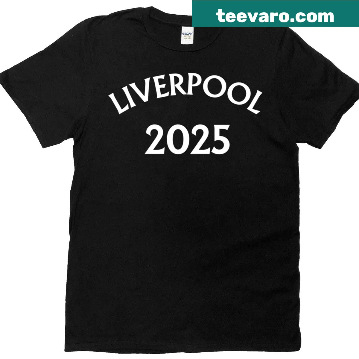 Liverpool street sign graphic T-shirt celebrating the city of Liverpool — on a men's t-shirt
