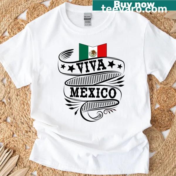 Mexican flag graphic celebrating Independence Day on a t-shirt