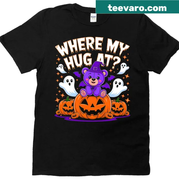 Cute cartoon teddy bear T-shirt with a Halloween theme