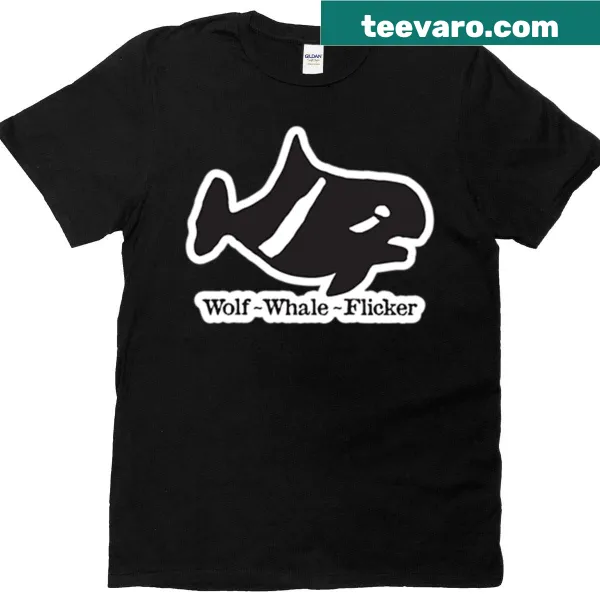 Wolf - Whale - Flicker T-shirt with an artistic design of land and sea creatures