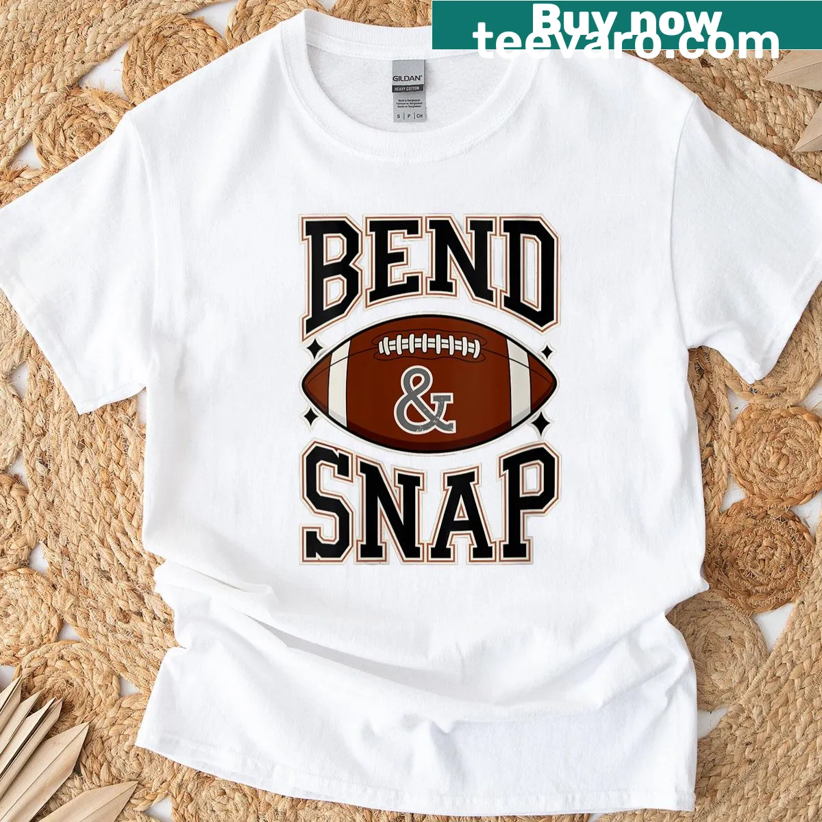 Cute T-shirt with the phrase 'Bend And Snap' for football fans — on a men's t-shirt