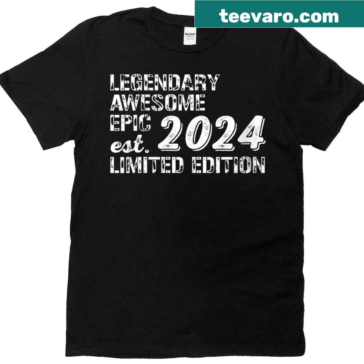 Limited edition birthday t-shirt with legendary and epic design elements. — on a men's t-shirt