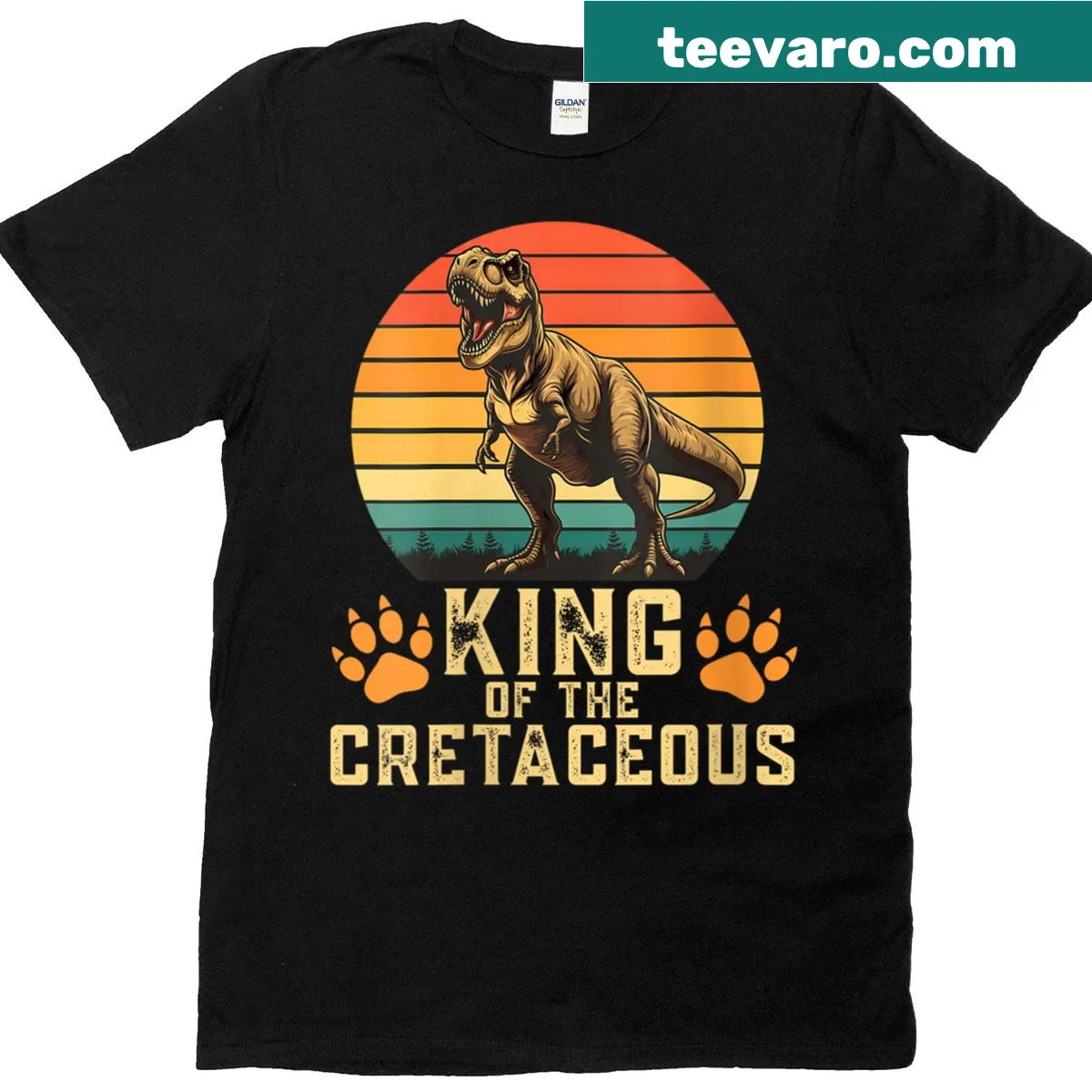 Vintage T-rex illustration with playful attitude — on a men's t-shirt