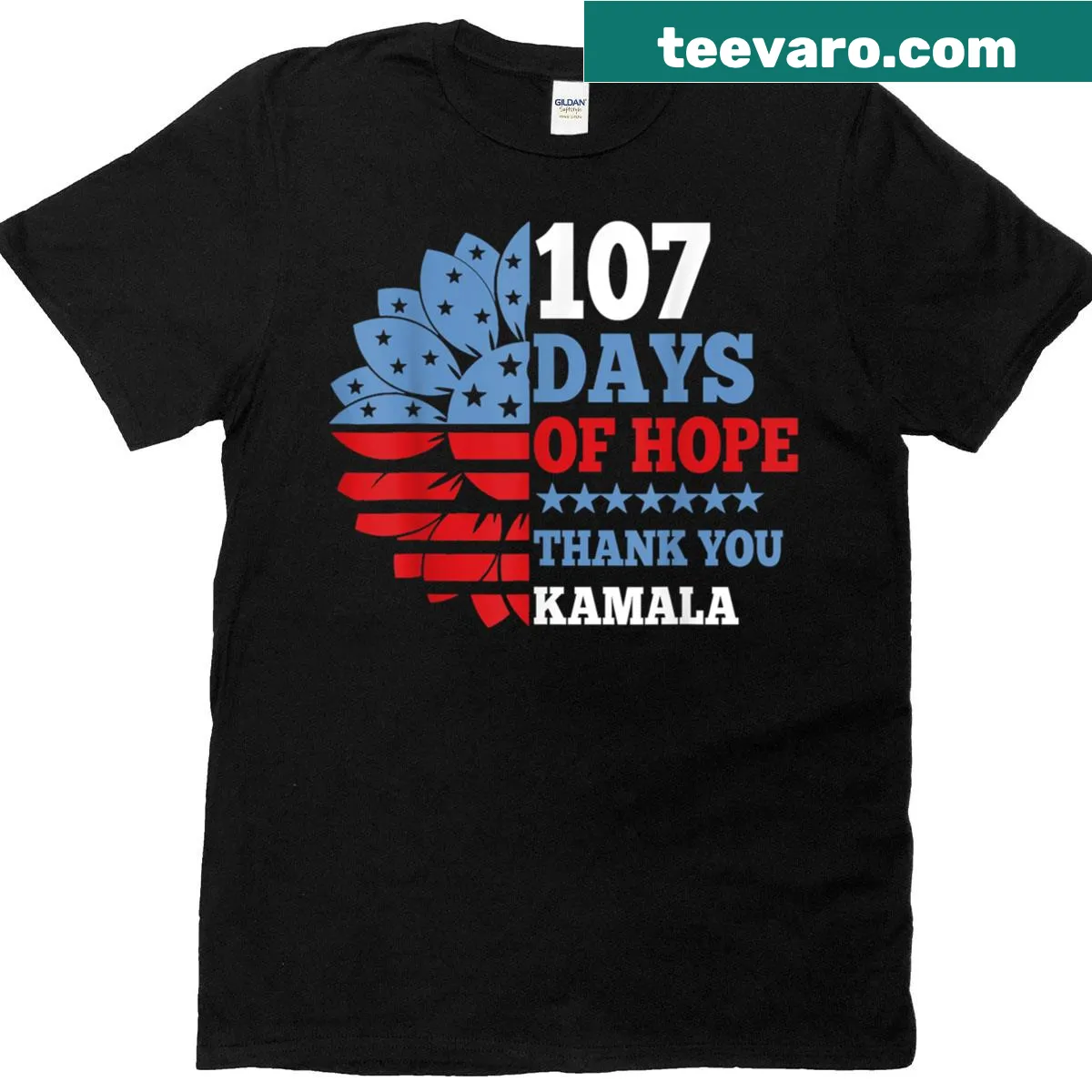 Kamala Harris tribute graphic on hope-themed t-shirt — on a men's t-shirt