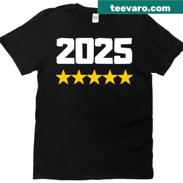 Inspirational 2025 Five Star Year graphic T-shirt