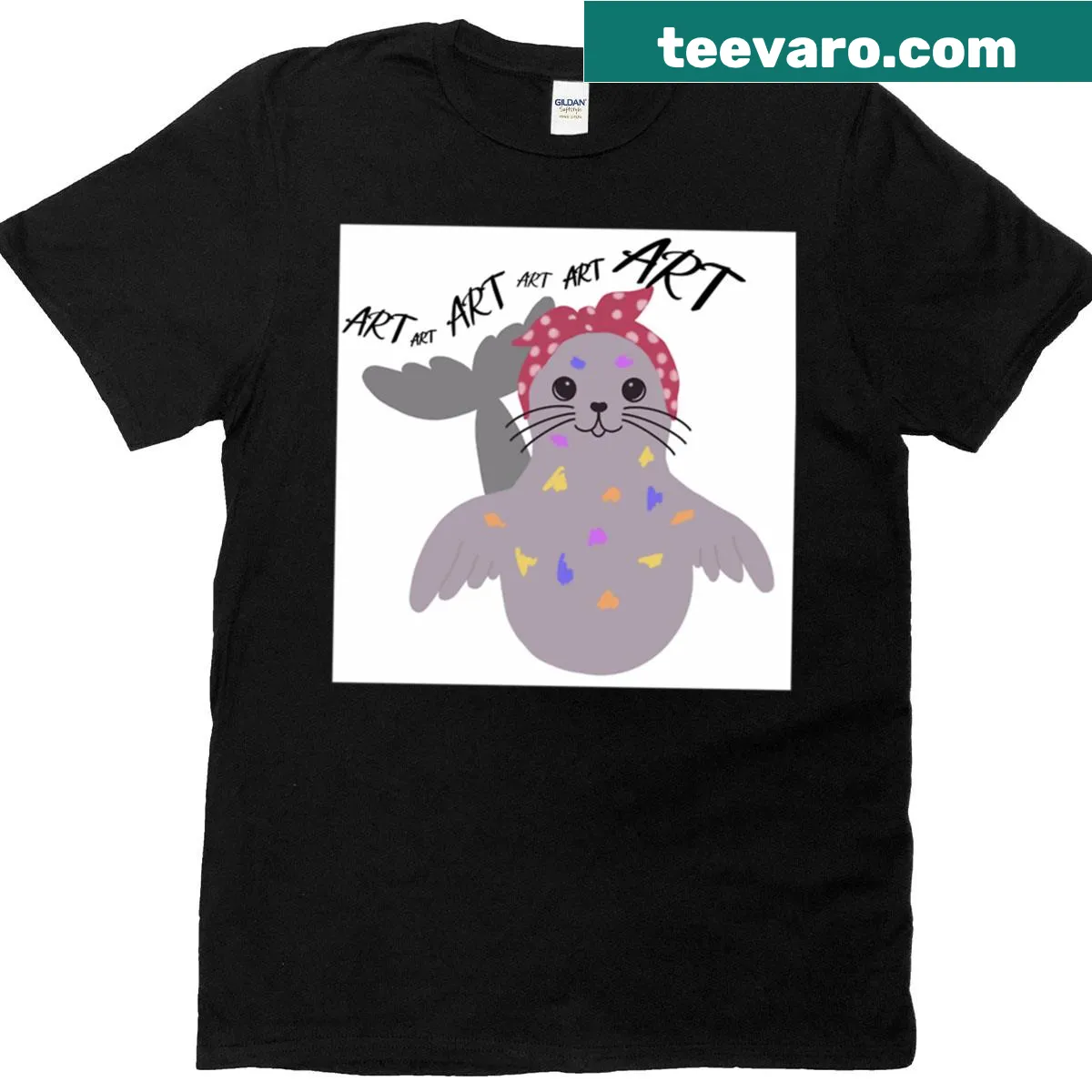 Oversized t-shirt with 'Everyone Is An Artist' typography design — on a men's t-shirt
