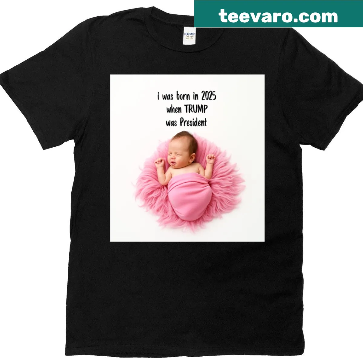 Playful t-shirt with the phrase Baby Born In 2025 Generated By Ai Created By Frasues — on a men's t-shirt