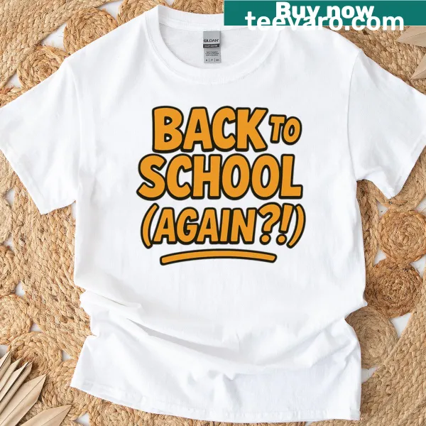Oversized t-shirt with funny back-to-school design