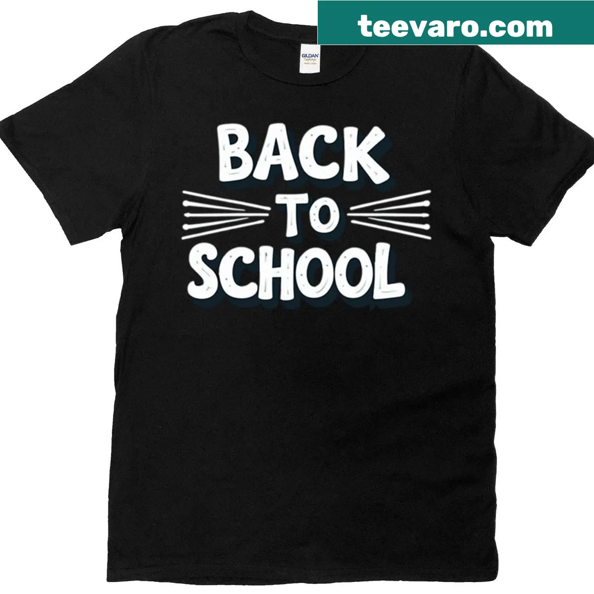 Oversized back-to-school t-shirt with fun design for students — on a men's t-shirt