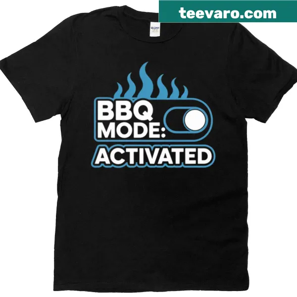 BBQ Mode Activated t-shirt with playful typography design