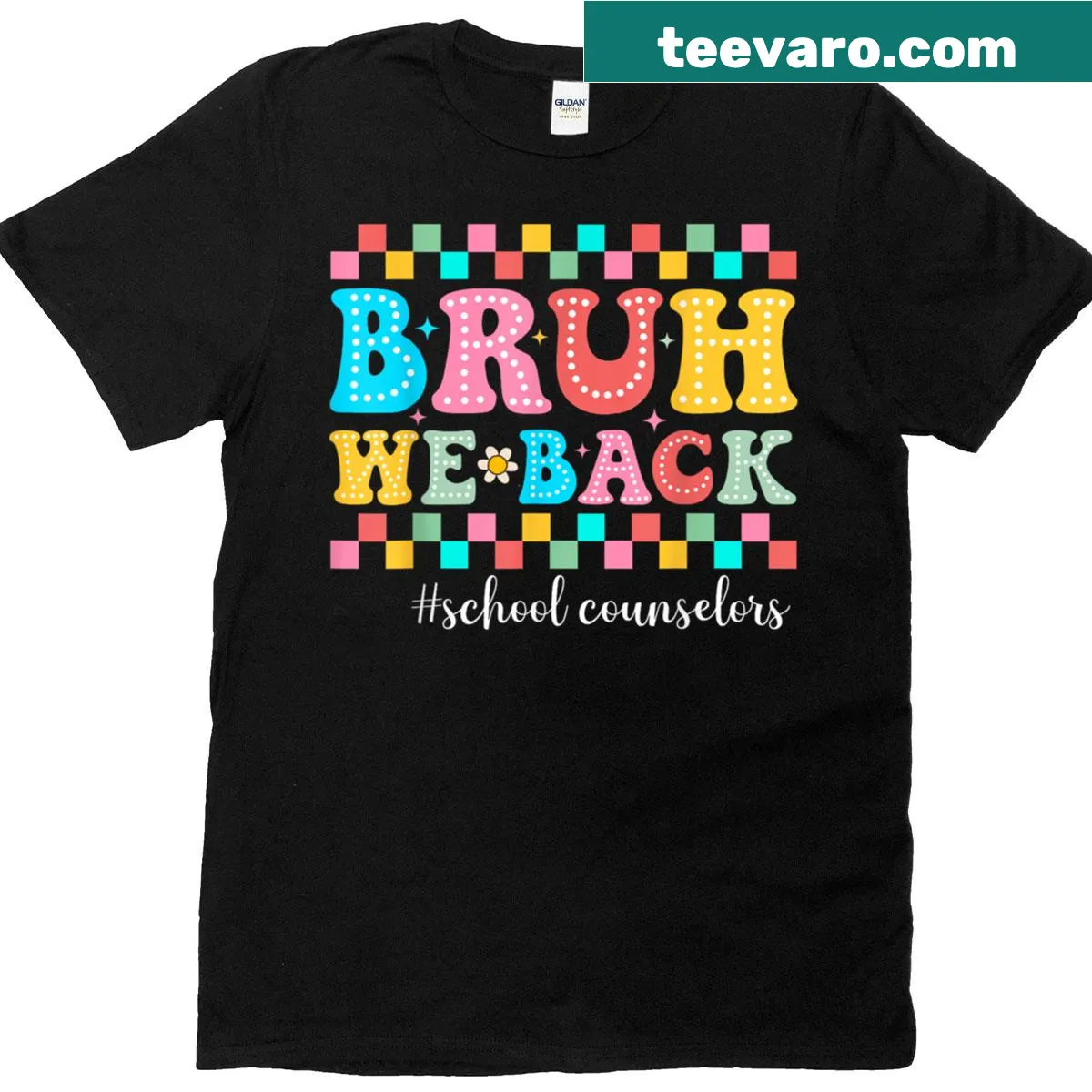 Happy first day back to school graphic on a T-shirt for counselors — on a men's t-shirt