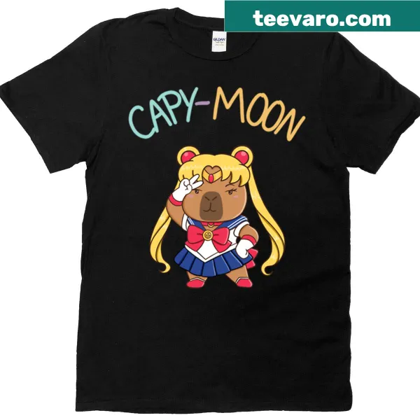 Magical capybara graphic design on a t-shirt.