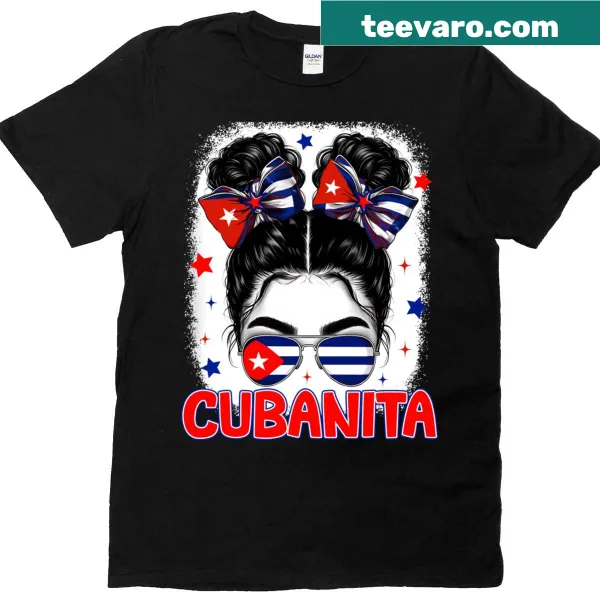 Cubanita t-shirt featuring Cuba flag design for Hispanic Heritage Month