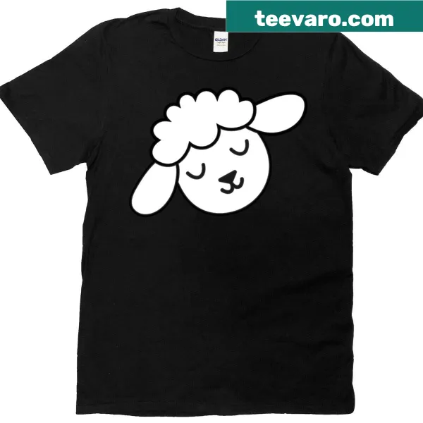 Cute cartoon sleeping sheep graphic T-shirt