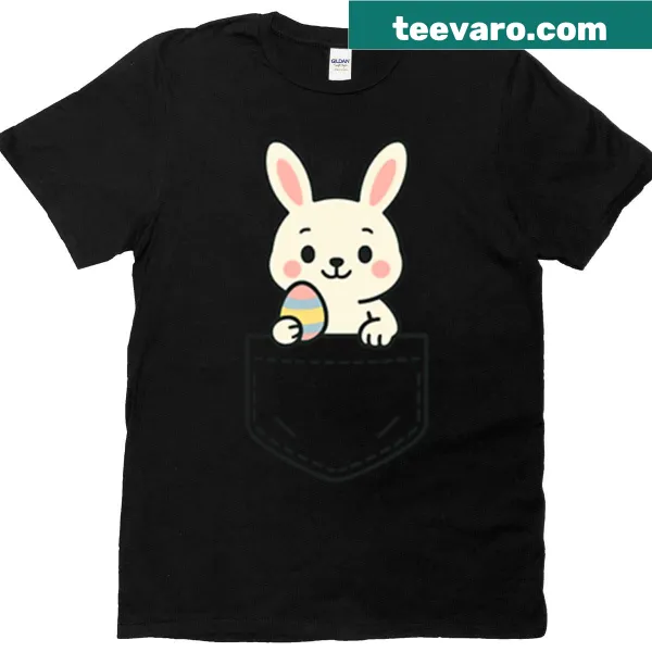 Cute Easter Bunny design on a spring holiday t-shirt