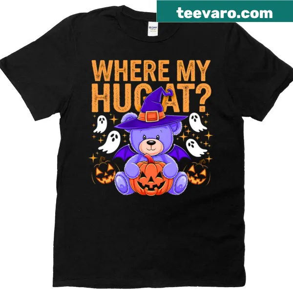 Cute Halloween bear with pumpkin graphic T-shirt