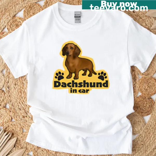 T-shirt featuring a cute dachshund illustration for dog lovers