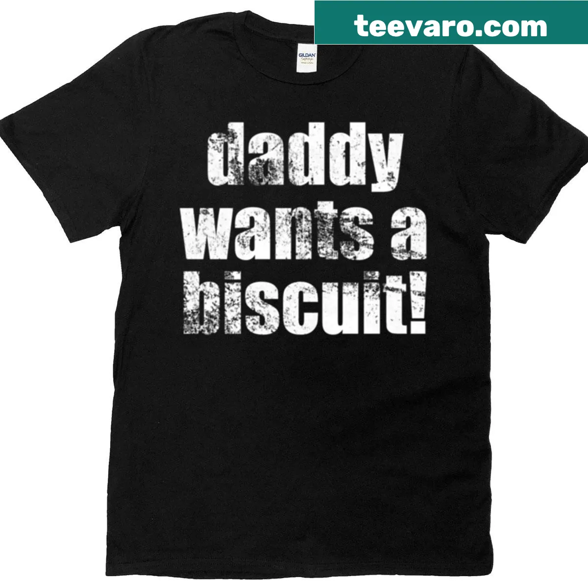 Distressed text shirt for dog-loving dads — on a men's t-shirt