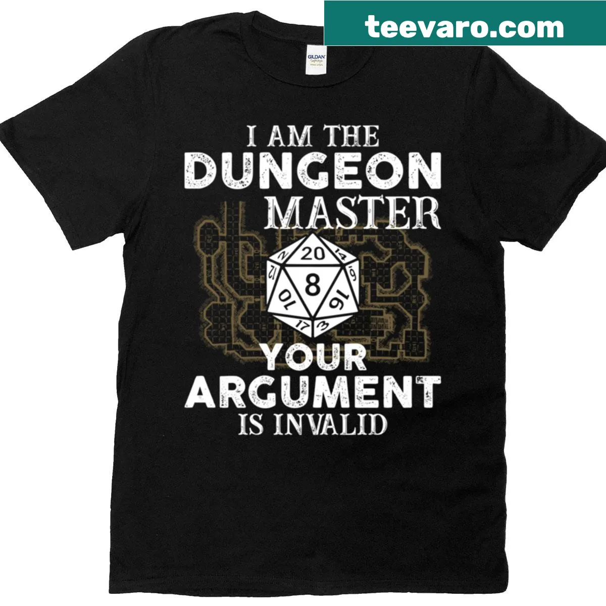 Dungeon Master t-shirt celebrating a key role in Dungeons and Dragons — on a men's t-shirt