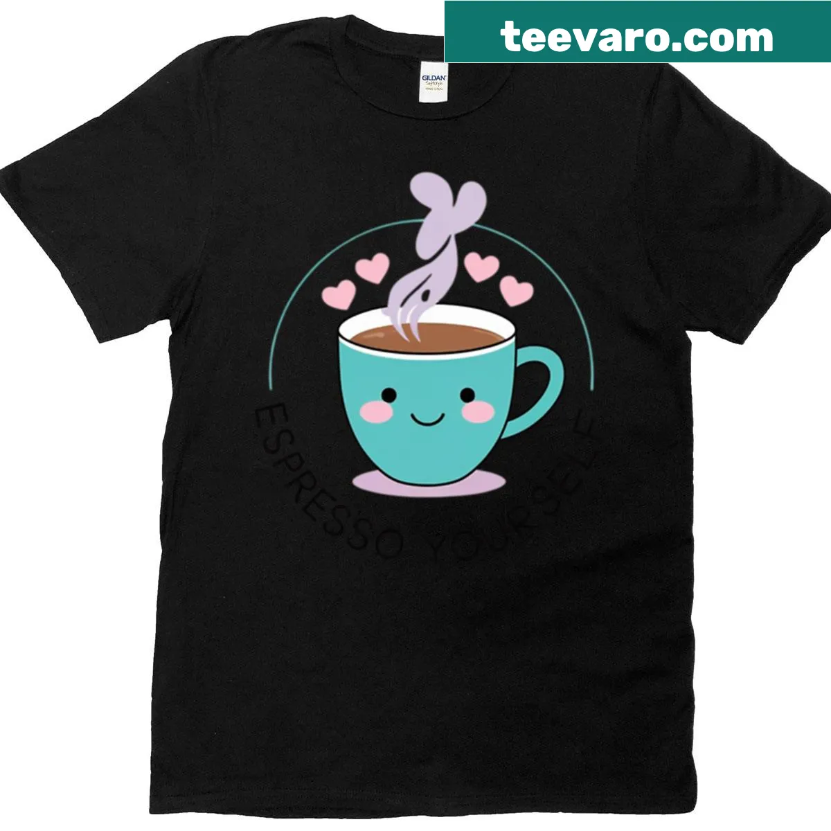 Cute coffee pun design on T-shirt for coffee lovers — on a men's t-shirt
