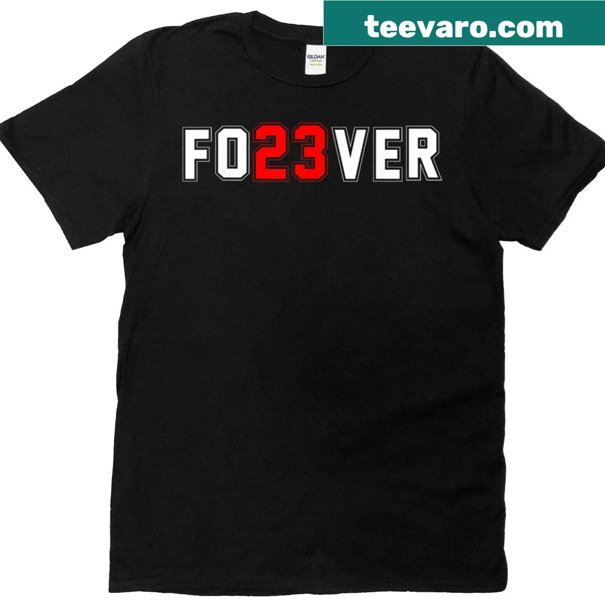 Bold graphic tribute to sports legends with number 23 on T-shirt — on a men's t-shirt