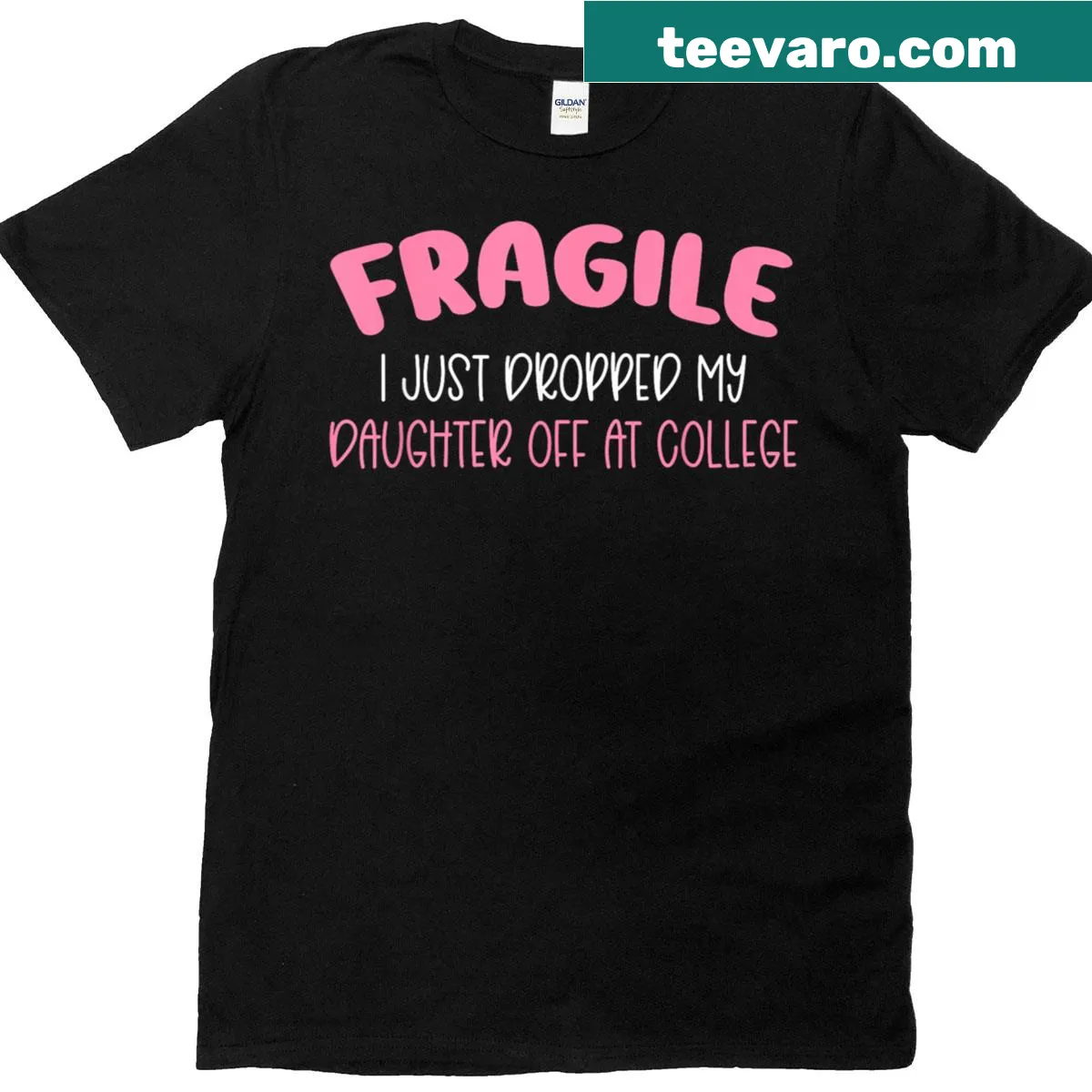 Sentimental T-shirt for moms about dropping off a daughter at college. — on a men's t-shirt